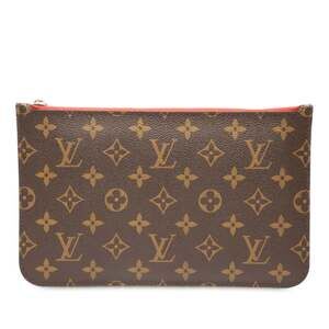 LOUIS VUITTON Authentic Brown Monogram Neverfull MM Pouch